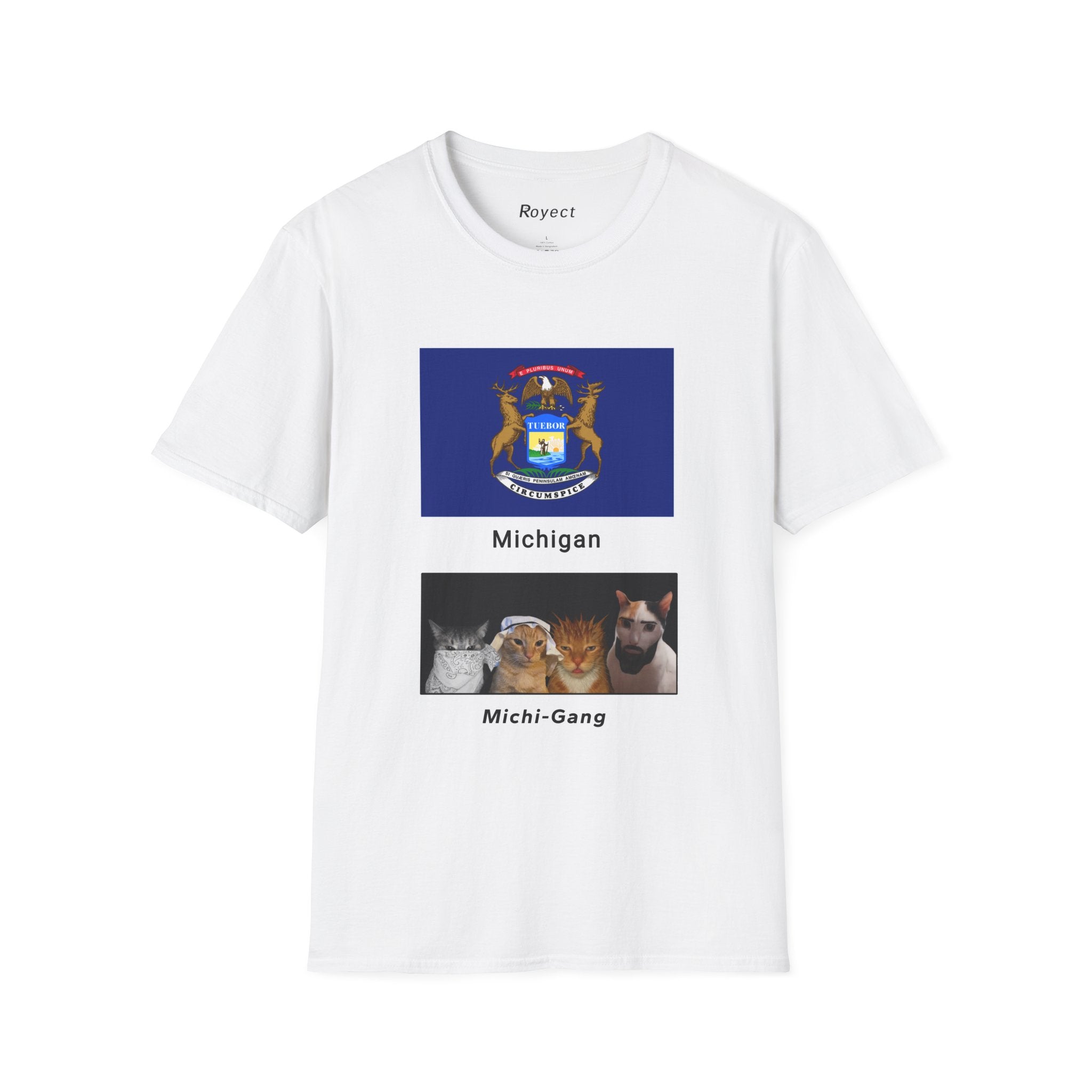 Michigan State Seal T-Shirt | Michigan Flag, Michi-Gang Cat Photos